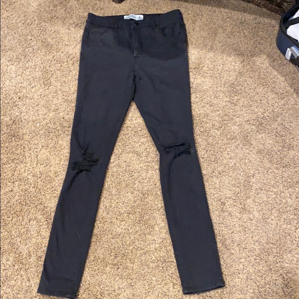 Black ripped jeans